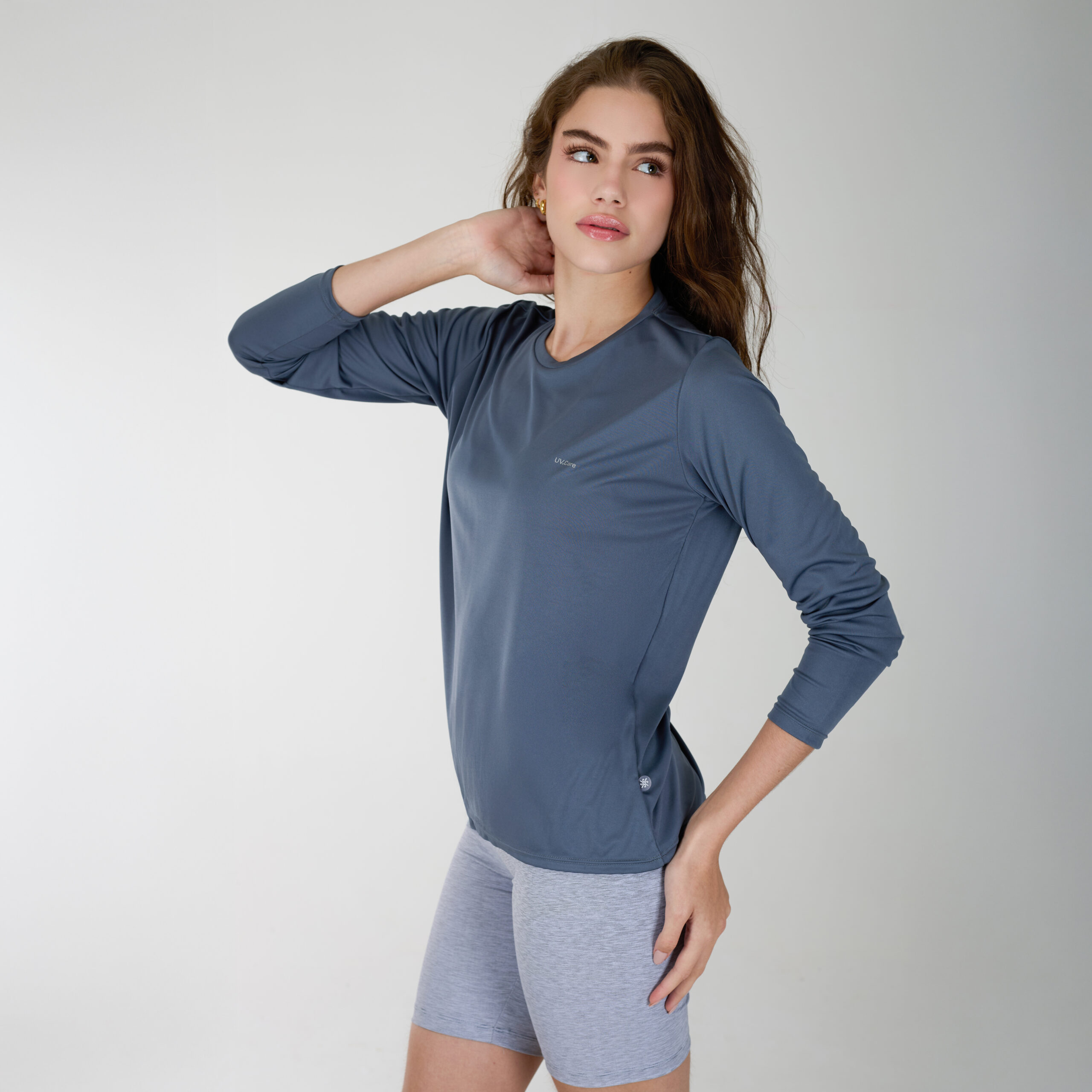 Camiseta Feminina Manga Longa UV Básica